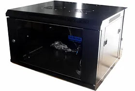 Newlink 6U Fixed SKD Wall-Mount Enclosure W600mm-D450mm Black w/1 Fan