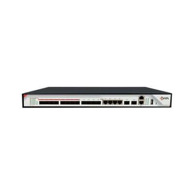 CDATA 8-port GPON OLT, 8 Uplink ports (4 x GE RJ45 + 2 x 1G SFP + 2 x 10G SFP+), up to 1,024 ONUs