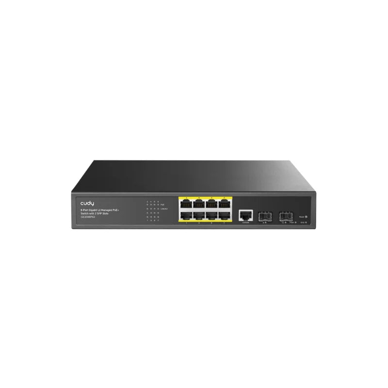 CUDY -  8-Port Gigabit L2 Managed PoE+Switch with 2 SFP Slots