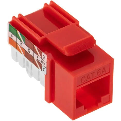 Newlink Cat-6A Keystone Jack T568A/B Red