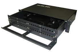 Newlink Rack mount Fiber Box 24-ports ST Ready (2 x 12 Unloaded ST plates). Comes with Splice Kit Tray