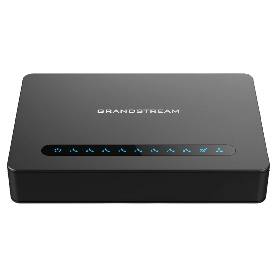 Grandstream Powerful 8-port VoIP gateway with 8 FXS ports and an integrated Gigabit NAT router