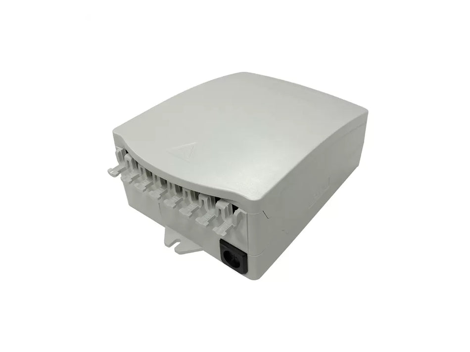 XCOMFIBER - FTTH Termination box, 10 ports, IP54, loaded with 10 SC/APC adapters and 1pc. 1x2 FTB splitter 80/20 + 1x8 PLC splitter PLC 1X8 SC/APC. Standard installation accesories includes. Standard packing