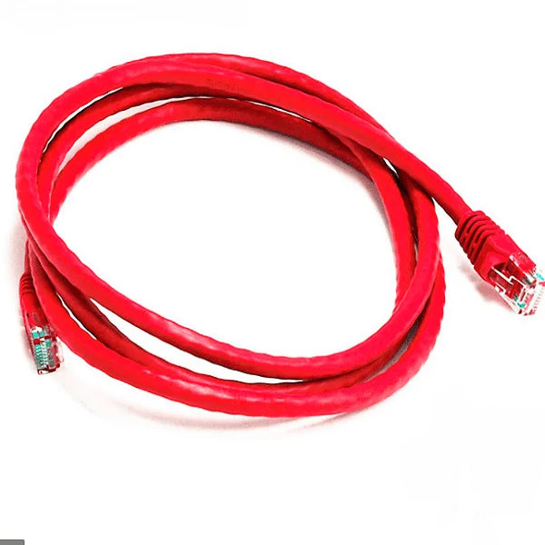 Newlink Patch Cord Cat-6A Molded 50um Gold Red 7ft