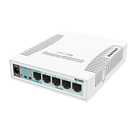 Mikrotik RB260GS 5x Gigabit Ethernet Smart Switch, SFP cage, plastic case, SwOS