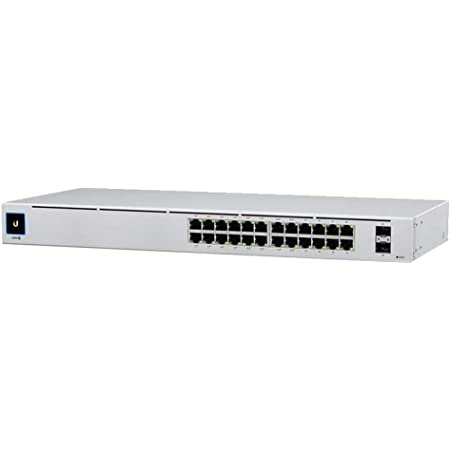 Ubiquiti - UniFi 24-Port Gigabit Switch with PoE and SFP, 16x RJ45 802.3at PoE, 8x RJ45, 2x SFP ports.