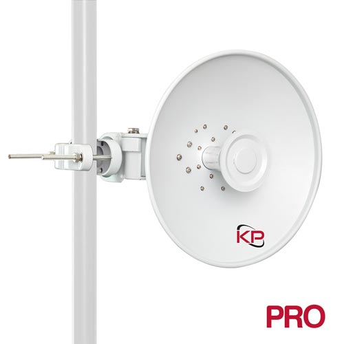 KP Performance 1-Foot 4.9-6.4GHz Dual Polarity Parabolic Dish Antenna with 2x N-Female Connectors.