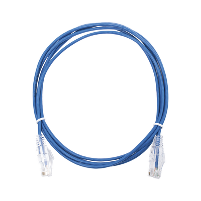 Linkedpro Slim Patch Cord UTP Cat6 7 ft Blue 28 AWG