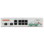 RADWIN IDU-H/HP with 2 Ethernet 10/100/1000 BT ports, 2 SFP ports and 6 PoE ports feeding RADWIN 2000 and/or RADWIN 5000 HBS radios